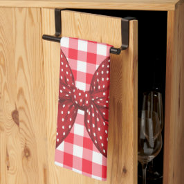 Rote und weiße Karos Geschirrtuch