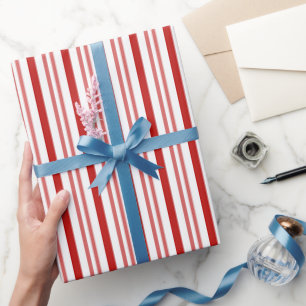 Rote und weiße Kerzen Geschenkpapier