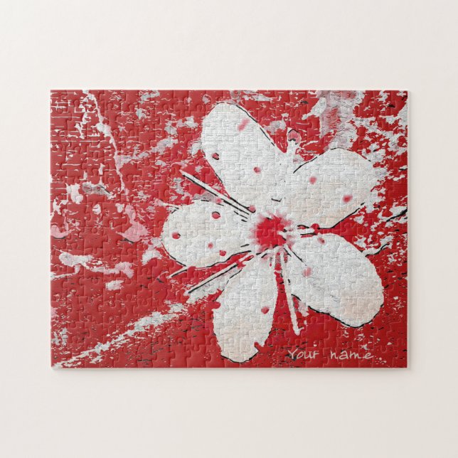 Rote und weiße Kirschblüte Sakura (Horizontal)