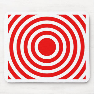 Rote und weiße Kreise Mousepad