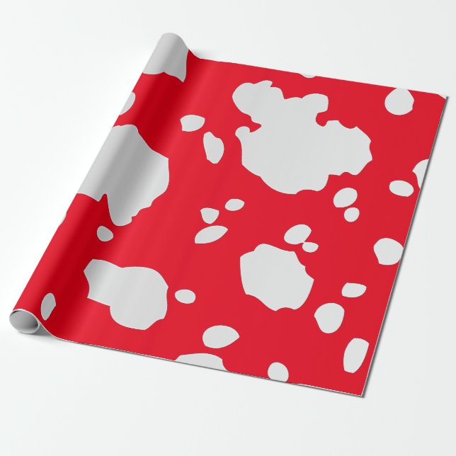 Rote und weiße Kuhstrümpfe - Tierausdruck Geschenkpapier (Ungerollt)