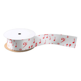 Rote und weiße Musik Satinband