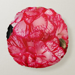 Rote und weiße Nelken-RUNDE-PILLOW Rundes Kissen