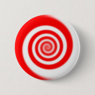 Rote und Weiße Pfefferminzbonbon-Swirle Button