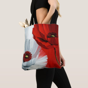 Rote und weiße Pflaumen Tasche