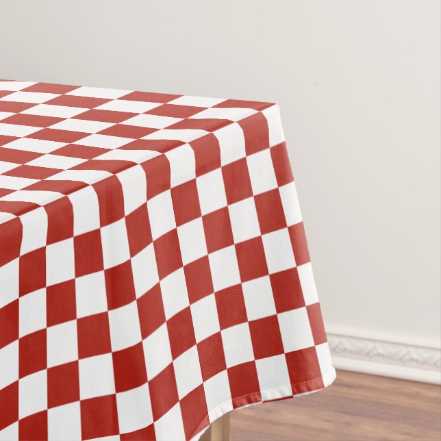 Rote und weiße Picnic-Tafel Tischdecke (Beispiel)