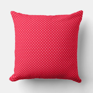 Rote und weiße Polka-Dosen-Kissen Kissen