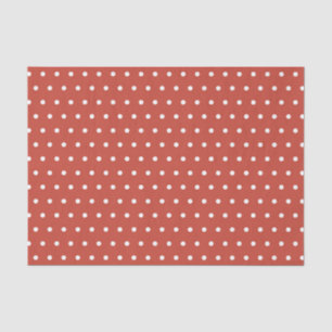 ROTE UND WEISSE POLKA-DOTEN SEIDENPAPIER