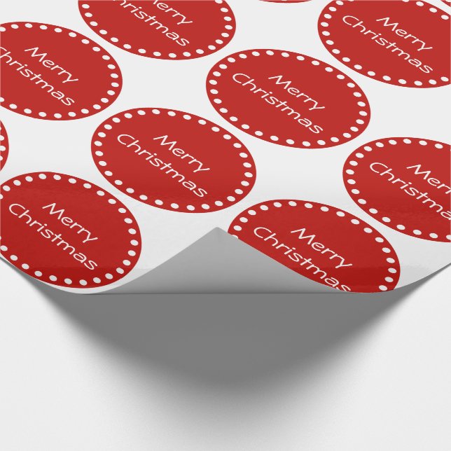 Rote und weiße Polka-Punkt-personalisierte Geschenkpapier (Ecke)