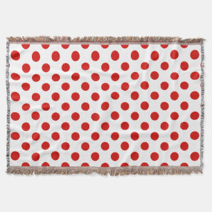 Rote und weiße Polka-Punkte Decke