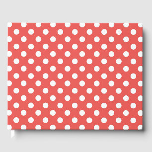 Rote und weiße Polka-Punkte Gästebuch