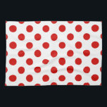 Rote und weiße Polka-Punkte Geschirrtuch<br><div class="desc">Rote und weiße Polka-Punkte</div>