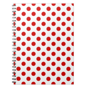 Rote und weiße Polka-Punkte Notizblock