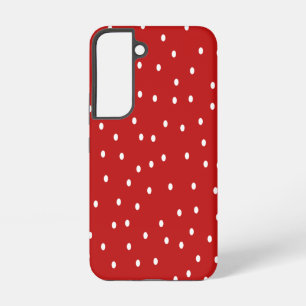 Rote und weiße Polka-Punkte Samsung Galaxy Hülle