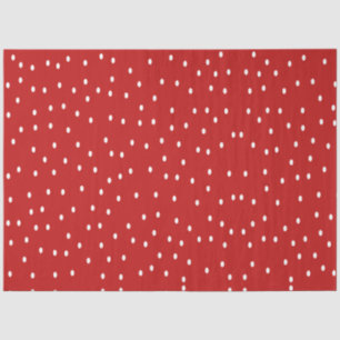 Rote und weiße Polka-Punkte Seidenpapier