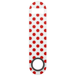 Rote und weiße Polka-Punkte Speedflaschenöffner