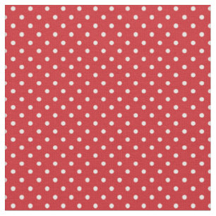 Rote und weiße Polka-Punkte Stoff