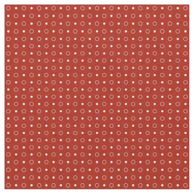 Rote und weiße Polka-Punkte Stoff (Nahaufnahme)