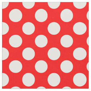 Rote und weiße Polka-Punkte Stoff