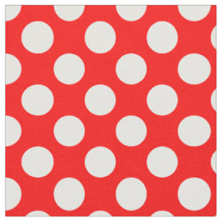 Rote und weiße Polka-Punkte Stoff