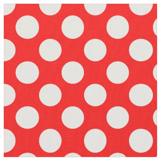 Rote und weiße Polka-Punkte Stoff (Nahaufnahme)