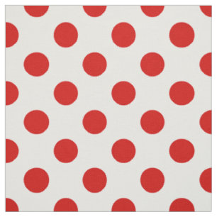 Rote und weiße Polka-Punkte Stoff