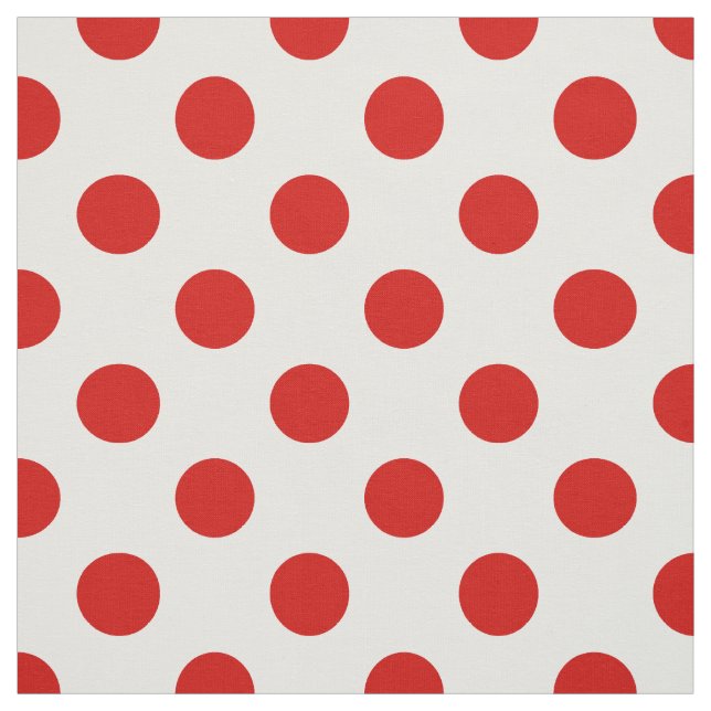 Rote und weiße Polka-Punkte Stoff (Muster)