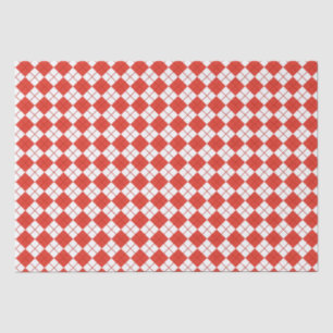 Rote und weiße Raute Seidenpapier