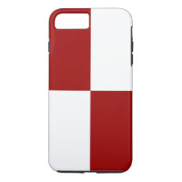 Rote und weiße Rechtecke iPhone 8 Plus Tough Case