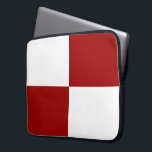 Rote und weiße Rechtecke Laptopschutzhülle<br><div class="desc">Zwei rote Rechtecke und zwei weiße Rechtecke bilden ein kariertes Muster in diesem sauberen digitalen Design. Der weiße Hintergrund ist tatsächlich transparent, sodass Sie ihn ändern können, wenn Sie möchten. Klicken Sie einfach auf den Knopf "Anpassen!" und wählen Sie dann in der Sidebar die Option "Printed Background Color" aus. Wenn...</div>