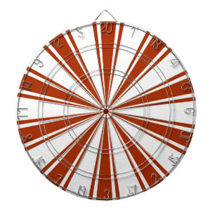 Rote und weiße retro-funky Sonnenstreifen Dartscheibe