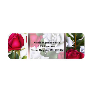 Rote und weiße Rosen Shabby Chic Rustikal Moderner