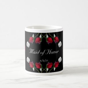 Rote und weiße Rosen-Tasse Kaffeetasse