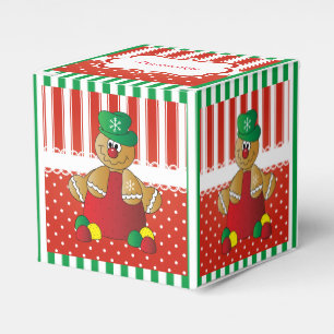 Rote und weiße Sandstreifen und der Weihnachtsmann Geschenkschachtel