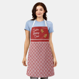 Rote und weiße Schneeflocke Schürze