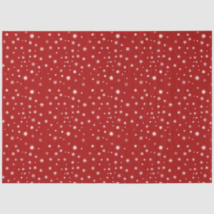 Rote und weiße Schneeflocke Seidenpapier