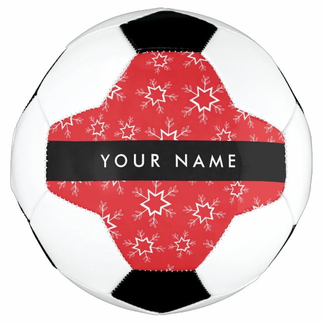 Rote und weiße Schneeflocken, Ihr Name, Personalis Fußball (Vorderseite)