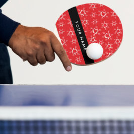 Rote und weiße Schneeflocken, Ihr Name, Personalis Tischtennis Schläger