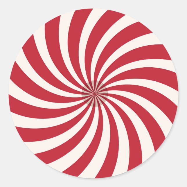 ROTE UND WEISSE SPIRALWEINKÖRPER RUNDER AUFKLEBER (Vorderseite)
