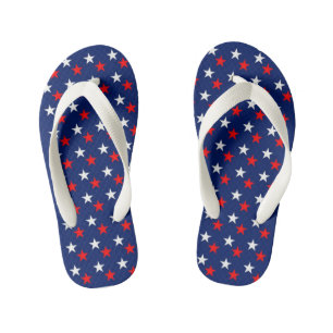 Rote und weiße Sterne Kinderbadesandalen