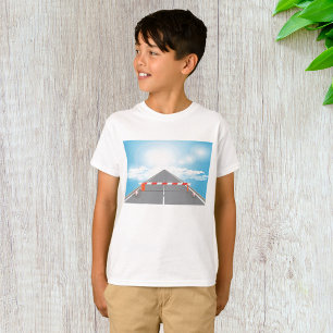 Rote und weiße Straßensperre blockiert T-Shirt