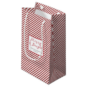 Rote und weiße Streifen fröhlich und hell Kleine Geschenktüte