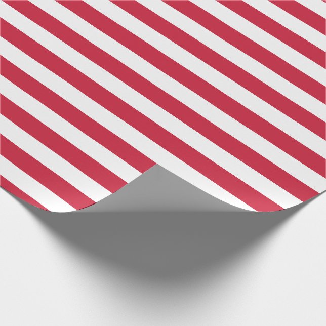 Rote und weiße Streifen Geschenkpapier (Ecke)
