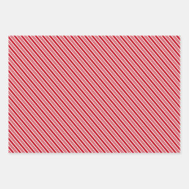 Rote und weiße Streifen Geschenkpapier Set