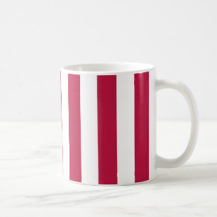 Rote und weiße Streifen Kaffeetasse