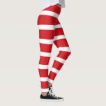 Rote und weiße Streifen Leggings<br><div class="desc">Ein rot-weißes Streifen Muster besteht aus abwechselnden horizontalen Bänder in Rot-Weiß-Farben,  wodurch ein visuell auffälliges und klassisches Design entsteht,  das oft mit Fahnen,  Bonbons und Weihnachtsthemen assoziiert wird. Dieses zeitlose Muster ruft ein Gefühl von Kühnheit und Einfachheit hervor.</div>