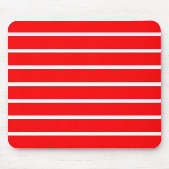 Rote und weiße Streifen Mousepad (Vorne)