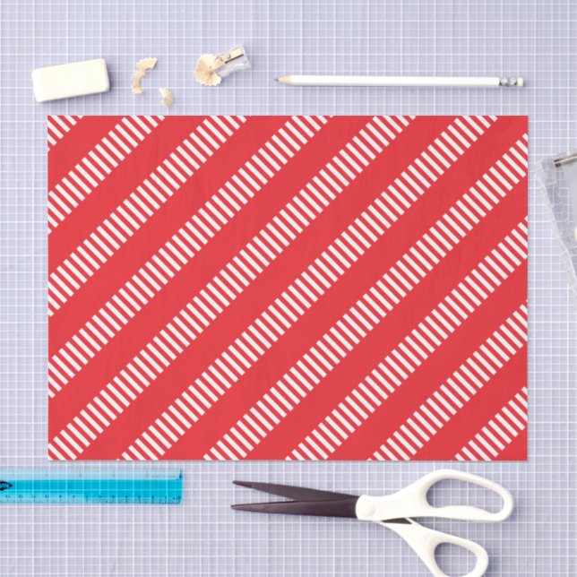 Rote und weiße Streifen Seidenpapier (Handwerk)