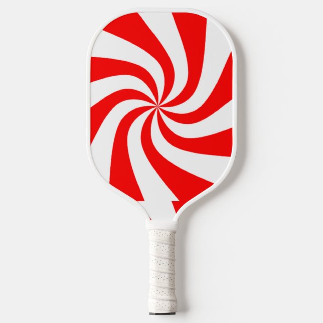 Rote und weiße Süßigkeiten Pickleball Schläger (Vorderseite)