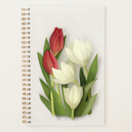 Rote und weiße Tulips Planer